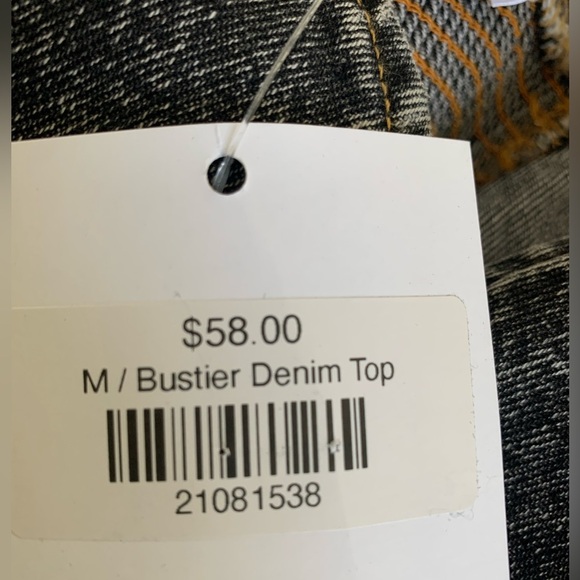 Bluivy NWT’S Black washed Denim Tank Top SZ: US M - Picture 3 of 7